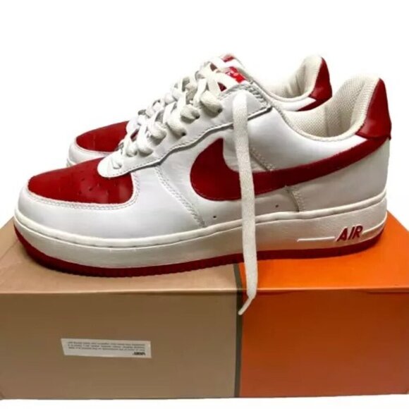 Nike Air Force 1 Men's 10 White Red Low '82 Limited 306353-161 Rare 2003 Y2K Vtg - Picture 1 of 16